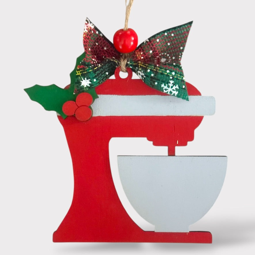 DIY Ornament Kit - Mixer handmade laser wood decor 96 and Birch