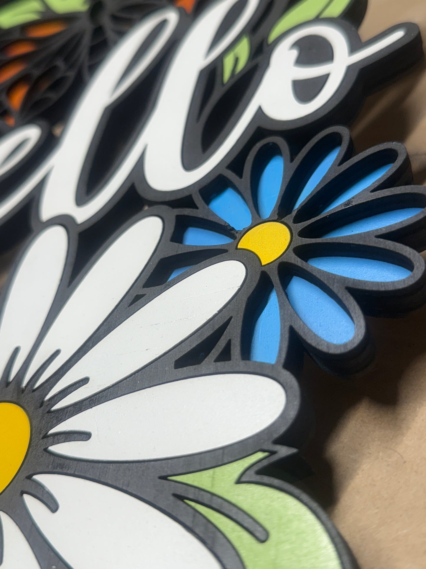 Hello Spring Butterfly Sign