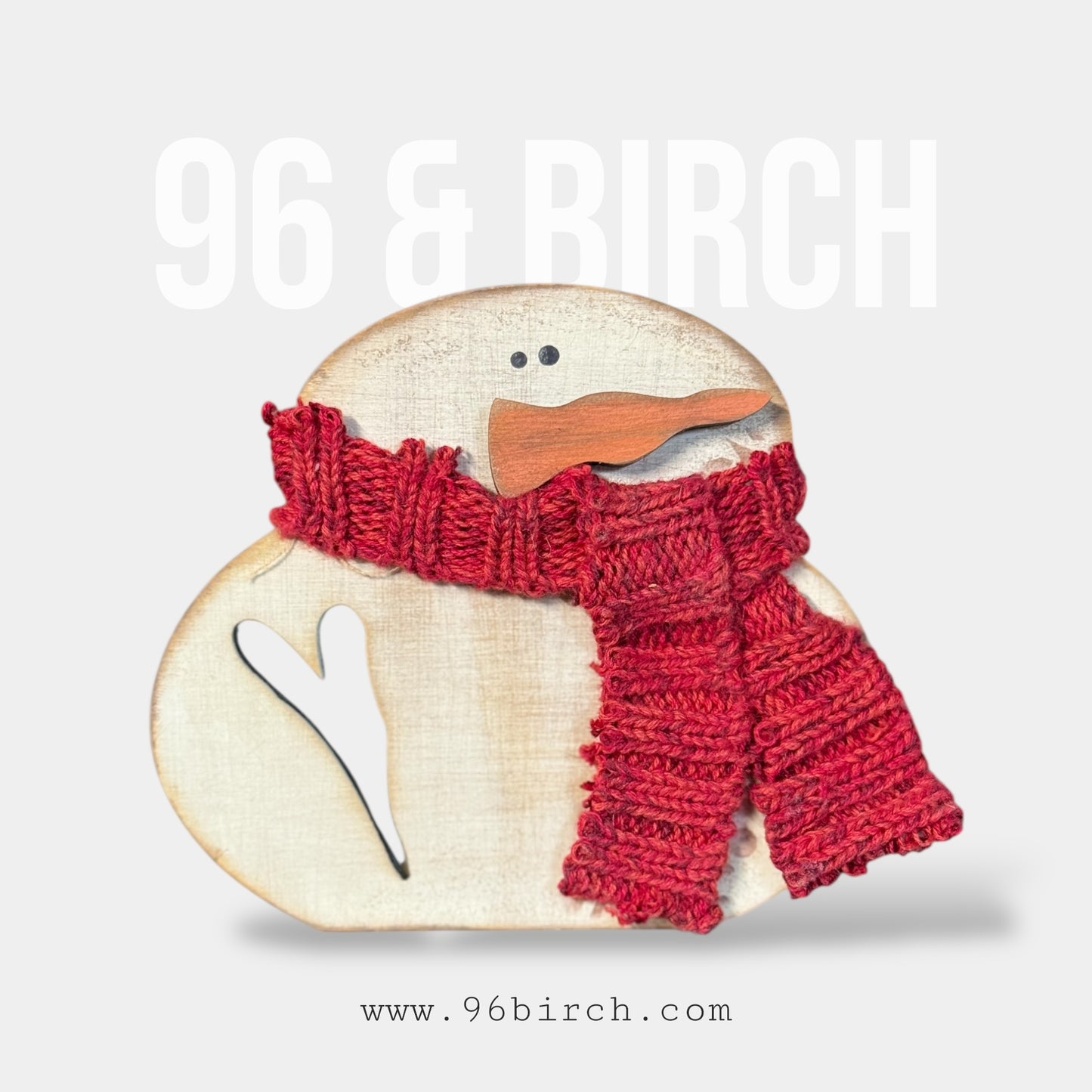 Chubby Snowman with Cutout Shelf Sitter