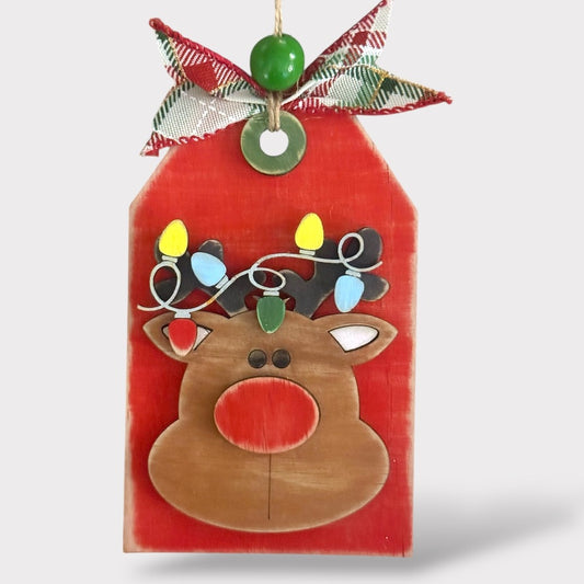 DIY Ornament Kit - Rudolph Tag