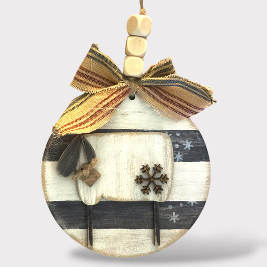 Rustic Sheep Ornament