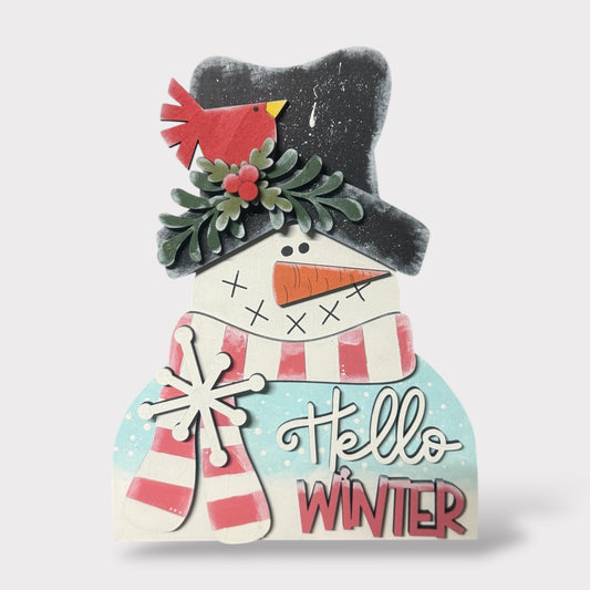 Hello Winter Shelf Sitter