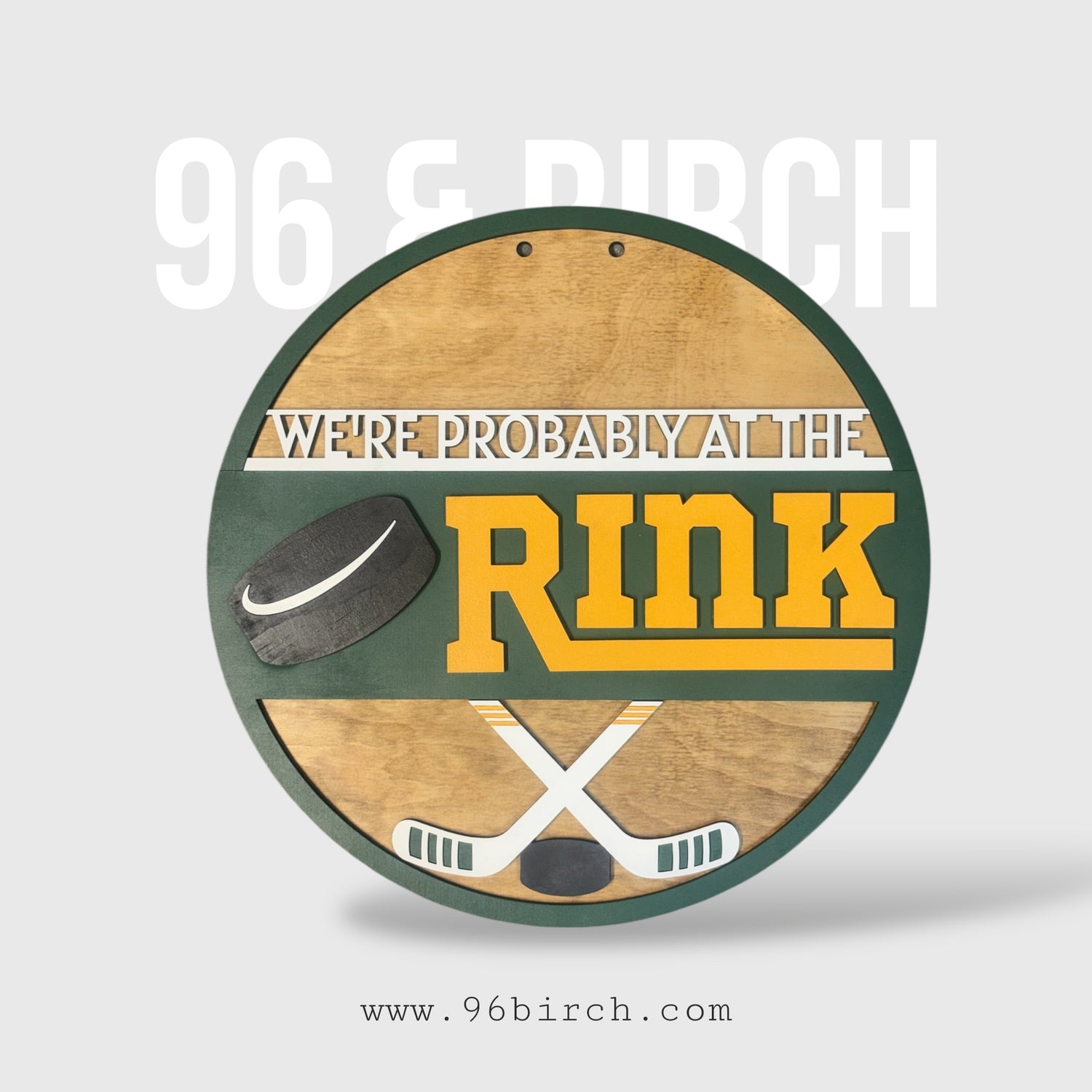 Probably At The Rink handmade laser wood decor 96 and Birch