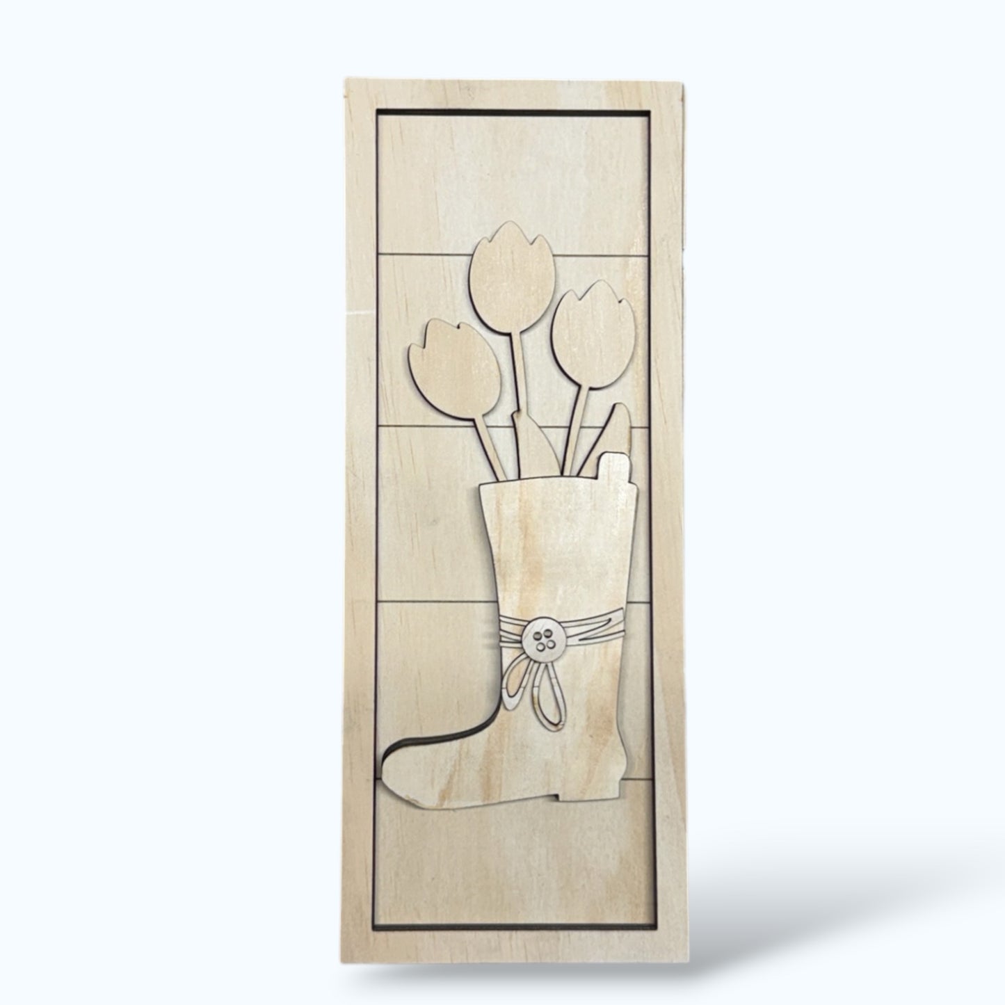 Shiplap Trio - Gardening handmade laser wood decor 96 and Birch