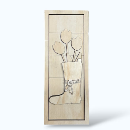 Shiplap Trio - Gardening handmade laser wood decor 96 and Birch