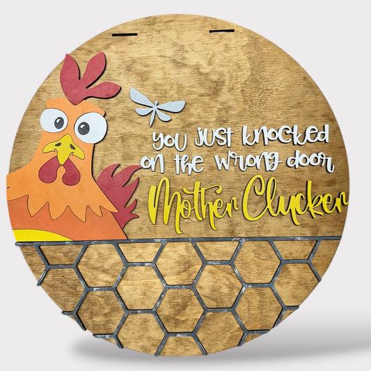 You Just Knocked handmade laser wood decor 96 and Birch