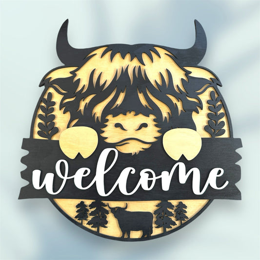 Highland Cow Welcome